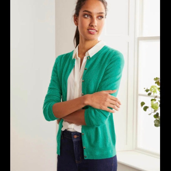 boden green cardigan
